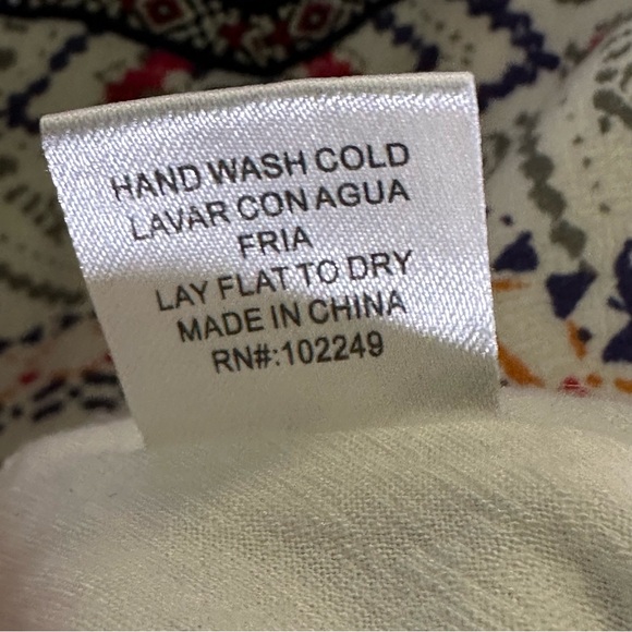 Skies are Blue size Small Women's Mini Dress Ikat Print - Picture 3 of 6